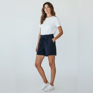 Ann Taylor Button Detail Paperbag Shorts Navy Size 4